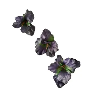 Têtes de fleurs artificielles glaïeuls automne rétro pour accessoires de cheveux DIY.