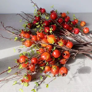 Ramo di melograno artificiale decorazione casa rami di frutta finta per esposizione di interni