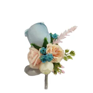 Artificial flower boutonniere groom groomsman corsage wedding party floral accessory decor