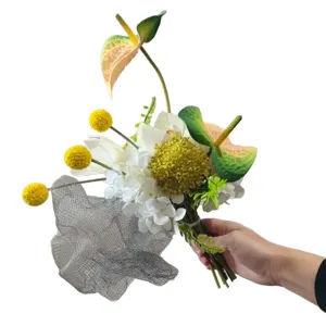 Bouquet de fleurs artificielles de luxe moderne décoration d'intérieur accessoire de photographie