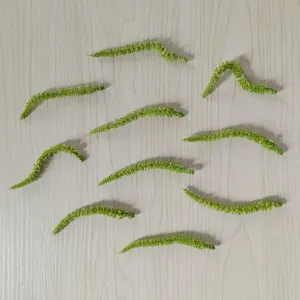 Green PVC artificial leaf plant accessory for DIY crafts, corsages, and floral arrangements.