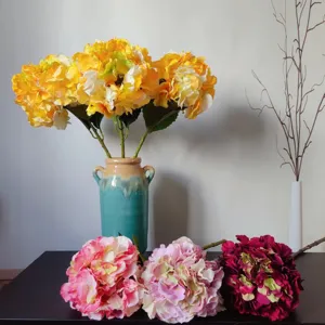 European artificial hydrangea silk flowers home decor living room table floral arrangement props