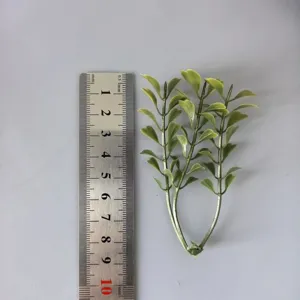 Artificial green PVC leaves for DIY crafts, corsages, floral arrangements and decorations. Size 10cm.