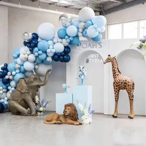 Blue balloon arch kit for birthday party backdrop, premium baby shower and anniversary decor.