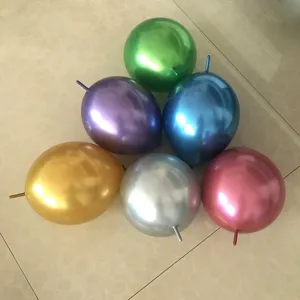 Metallic tail balloons for birthday party decoration, shiny latex long tail balloons set.