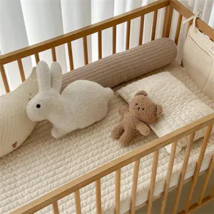 Cute white rabbit plush toy soothing doll for kids soft long-eared stuffed animal nursery decor