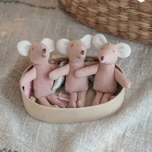 10cm cute angel wings plush mouse doll miniature toy lovely kids pretend play figure