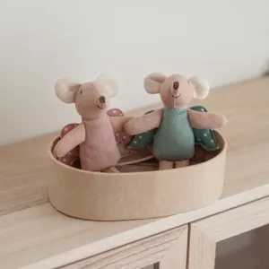 10cm cute angel wings mouse plush toy dollhouse mini role play figure children pretend toy