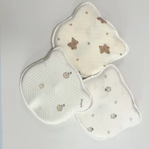 Schattig baby kussen cartoon pasgeboren katoen hoofdsteun ademend zacht comfortabel