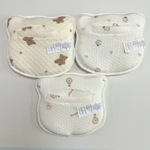 Klasse A baby kussen met schattige dierenprints, ademend katoen, pasgeboren hoofdsteun.