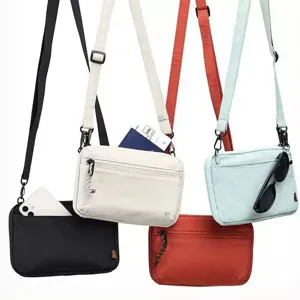 Casual multi-pocket crossbody bag for women, portable passport and daily storage shoulder bag