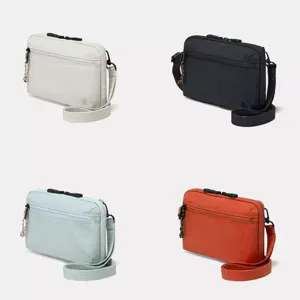 Details of the Korean style multi-functional mini cross body square bag for passport and cards.