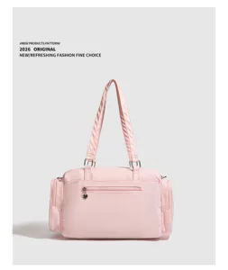 Borsa tote rosa grande capacità tracolla borsa boston casual di tendenza donna borsa quotidiana