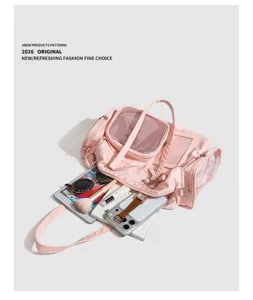Borsa trasparente rosa stile Itabag borsa a tracolla Boston con finestra trasparente utile.