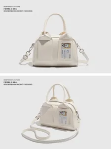 Bonito bolso cruzado de cuero PU estilo japonés con tarjetero y diseño elegante para uso diario.