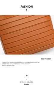 Brown striped leather cosmetic bag, stylish storage pouch, large capacity makeup organizer.