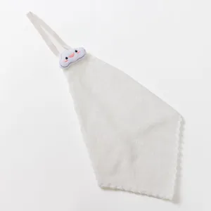 Cute hanging hand towel absorbent quick-drying face towel for kitchen and bathroom use