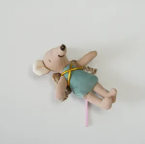 10cm angel mouse plush toy with cute wings and dress, perfect mini dollhouse toy gift.