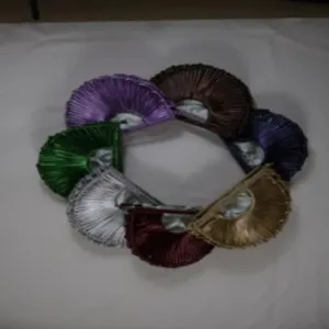 Handmade woven semi-circular crescent handbag stylish multi-color shoulder messenger bag