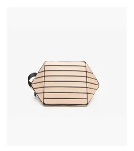 Geometric panel cosmetic bag portable clutch minimalist fashion designer style makeup pouch