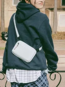 Korean style minimalist crossbody passport wallet small square bag for women fashion casual