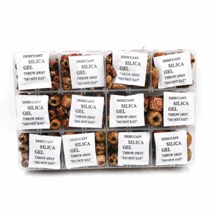 Detail view of boxed DIY wooden beads and dreadlock accessories in a transparent box.