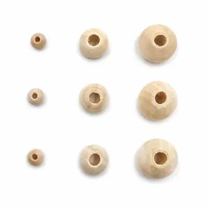 Natürliche Holz Abakus Perlen Spacer DIY Holzschnitzerei Schmuck Zubehör für Basteln