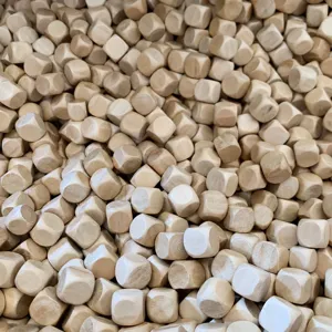 Natural Solid Wood Square Blocks Wooden Particles For Children Playground Sand Pit Filler DIY Craft Wood Beads No Hole