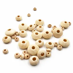 Naturholz Abakus Perlen Abstandshalter DIY Schmuck Zubehör Handwerk lose Perlen.