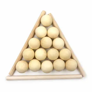 Wooden beads unholed natural round balls for DIY jewelry accessories and crafts making decoration.