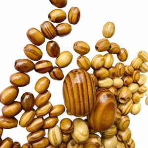 Natural wooden beads oval wood loose beads for DIY jewelry making and craft accessories