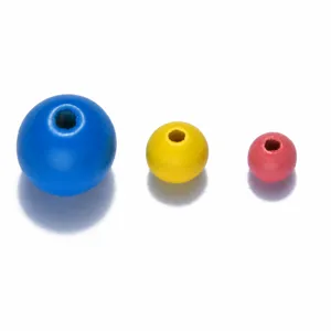 Colorful wooden beads macaron round wooden beads for DIY jewelry making accessories