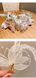 Ensemble de pinces à cheveux fée mariée enfants maille blanche perle accessoires