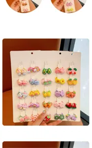 Set elastici per capelli bambini simpatici frutta fiori piccoli fermagli accessori per neonate