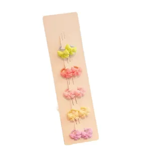 Set di elastici per capelli per neonata con fiocchi colorati, morbidi e delicati per bambine.