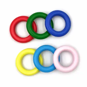 Colorful Wooden Rings Round Wood Circles DIY Craft Accessories For Handmade Jewelry Making And Handbag Buckles