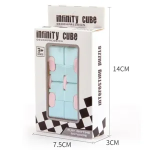 Cubo infinito Macaron giocattolo antistress puzzle fidget blocco per bambini e adulti