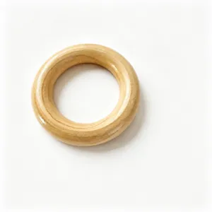 Natural wooden ring DIY craft accessory hanging connector for handmade bag curtain decor
