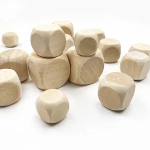 Natural wood blocks schima wood particles sandbox filler craft DIY wooden cubes main view