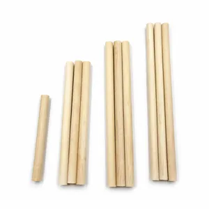 Solid wood round dowel rods wooden sticks for macrame plant hangers and crafts multi sizes