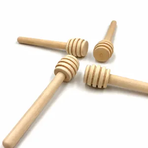 Holz Honigloeffel Löffel, natur Holzstab für Honig, Sirup, Kaffee und Tee Küche Werkzeug.