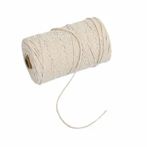 3mm 100m cotton cord macrame rope natural beige craft cord for DIY handmade weaving