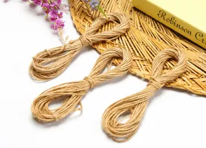Natural Hemp Rope Three Strand Twine Retro Gardening Decoration DIY Weaving Craft Cord Package String