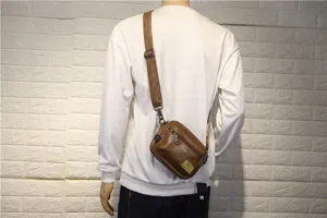 Sac bandouliere marron homme petit sac decontracte pochette telephone pour details