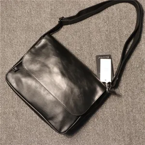 Men PU Leather Messenger Bag Vintage Casual Single Shoulder Crossbody Bag Fashion Business Briefcase Handbag