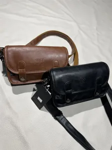 Three-box retro small messenger bag, vintage shoulder bag for students, unisex street bag