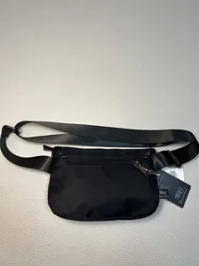 Men casual black messenger bag stylish chest pack adjustable strap durable fabric everyday use