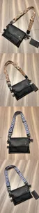 Men's black PU leather crossbody bag with wide ethnic geometric strap casual bag