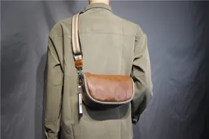 Men minimalist saddle bag retro crossbody bag casual shoulder bag for daily travel use