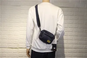 Sac bandoulière pour homme sacoche décontractée petit sac de messager multifonction bleu